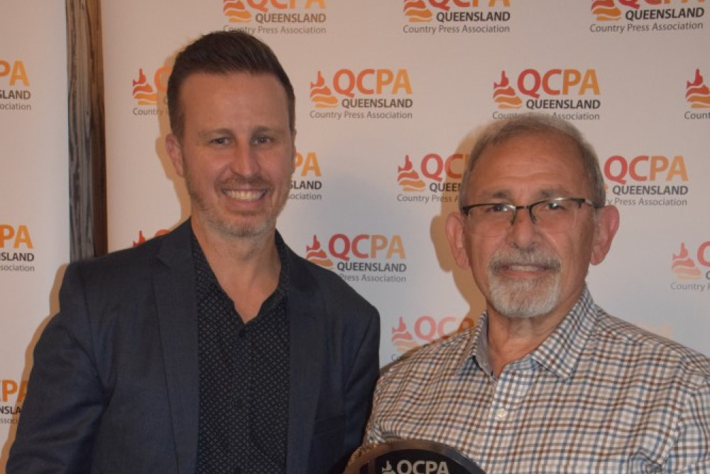 Luke Carpenter, Pongrass presents trophy to Carl Portella, Cairns Local News